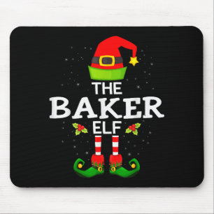 The Baker Elf Christmas Family Matching Pajama Mouse Mat
