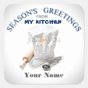 The Baker Guy Custom Holiday Baking Stickers