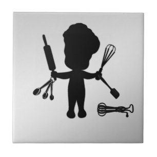 The Baker Juggles His Utensils / Tools Tile