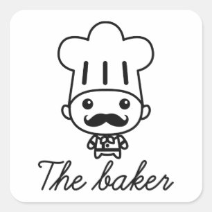 The Baker Square Sticker