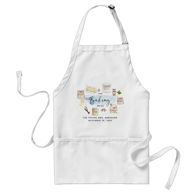 The Baking Bride Illlustrated Future Mrs. Shower Standard Apron (Front)