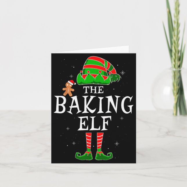 The Baking Elf Group Matching Family Christmas Coo Card (Front)