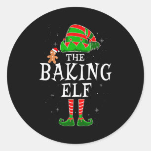 The Baking Elf Group Matching Family Christmas Coo Classic Round Sticker
