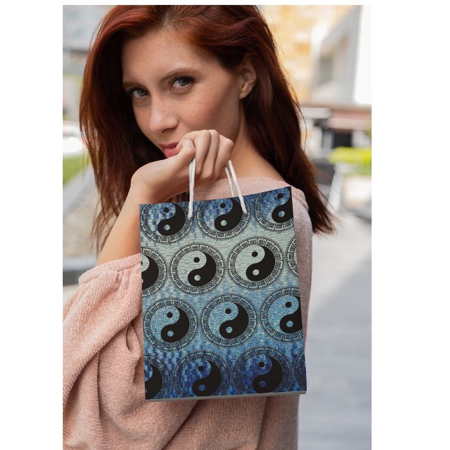 The Balance: Ba Gua, eight trigrams  yin yang TCM  Medium Gift Bag (Creator Uploaded)