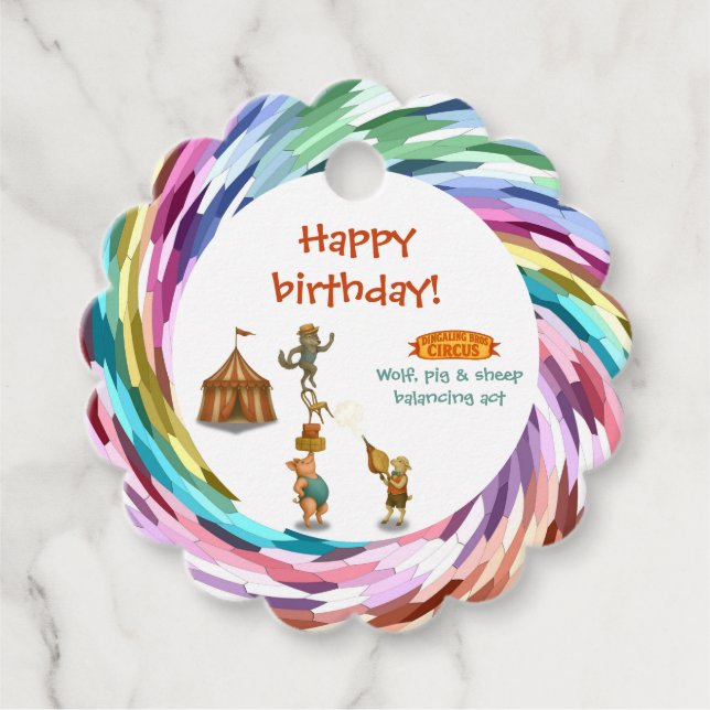 The Balancing Bunch Favour Tags (Front)