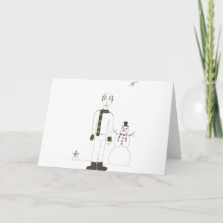 The bald Creepy man Holiday Card
