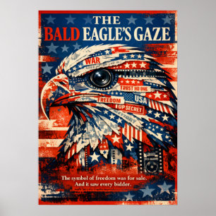 The Bald Eagle’s Gaze Patriot Art Poster