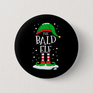 The Bald Elf Christmas Family Matching Xmas Group  6 Cm Round Badge