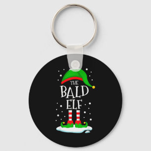 The Bald Elf Christmas Family Matching Xmas Group  Key Ring
