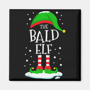 The Bald Elf Christmas Family Matching Xmas Group  Magnet