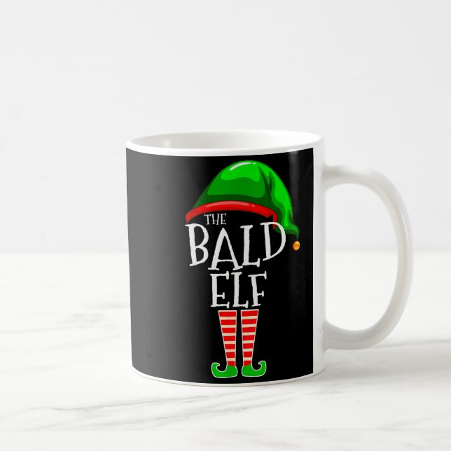 The Bald Elf Family Matching Group Christmas Gift  Coffee Mug (Right)