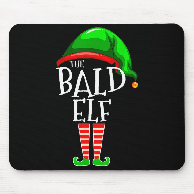 The Bald Elf Family Matching Group Christmas Gift  Mouse Mat (Front)