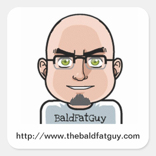 The Bald Fat Guy Stickers (Front)
