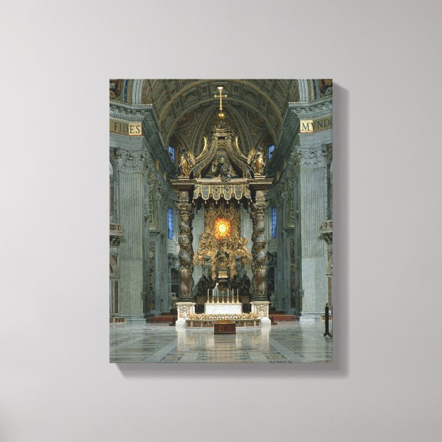 The Baldacchino, the high altar and the chair Canvas Print (Front)