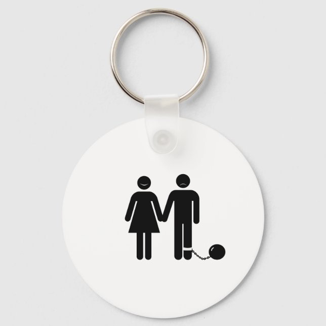The "Ball and Chained" groom Key Ring (Front)