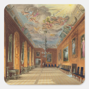 The Ball Room, Windsor Castle, from 'Royal Residen Square Sticker