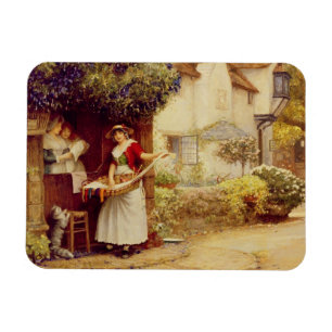 The Ballad Seller, 1902 (oil on board) Magnet