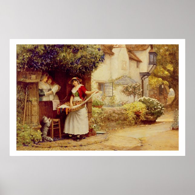 The Ballad Seller, 1902 (oil on board) Poster (Front)