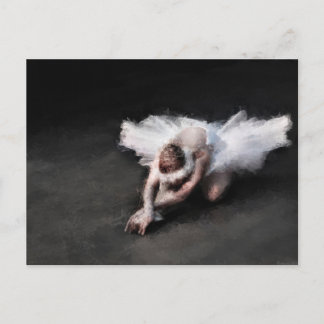 The ballerina painting postcard