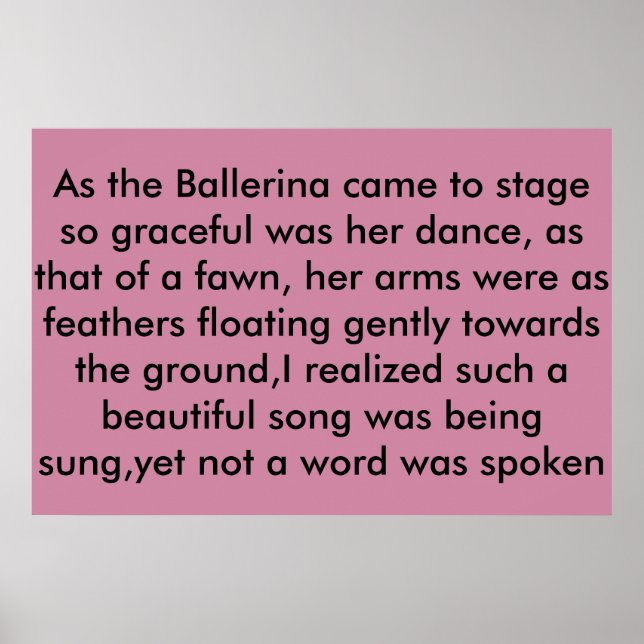 the ballerina poster (Front)