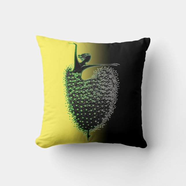 The Ballerina Throw Pillow (Front)