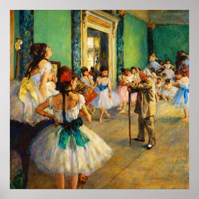 The Ballet Class by Edgar Degas Poster (Front)