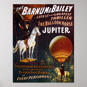 The Balloon Horse Jupiter Circus Poster