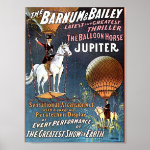 The Balloon Horse Jupiter Vintage Theatre Poster