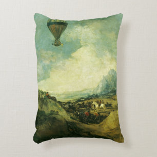 The Balloon or, The Ascent of the Montgolfier Decorative Cushion