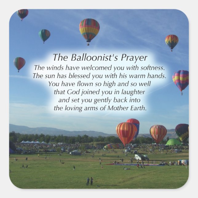 The Balloonist's Prayer Stickers (Front)