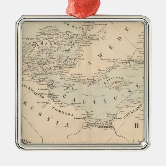 The Baltic Sea Metal Tree Decoration (Front)