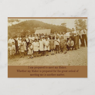 The Banana Bunch: 1930s Camp Meeting Postcard