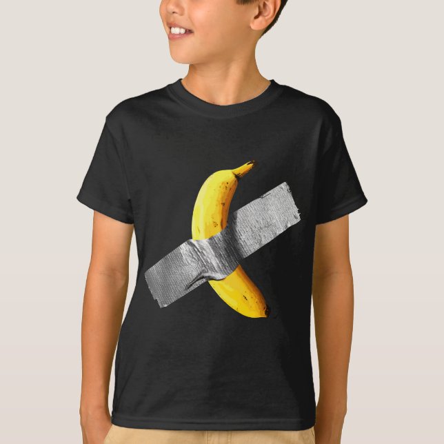 The Banana Duct Tape Fine Art Parody Artistic Frui T-Shirt (Front)