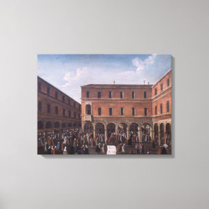 The Bancho del Giro in the Rialto, Venice Canvas Print