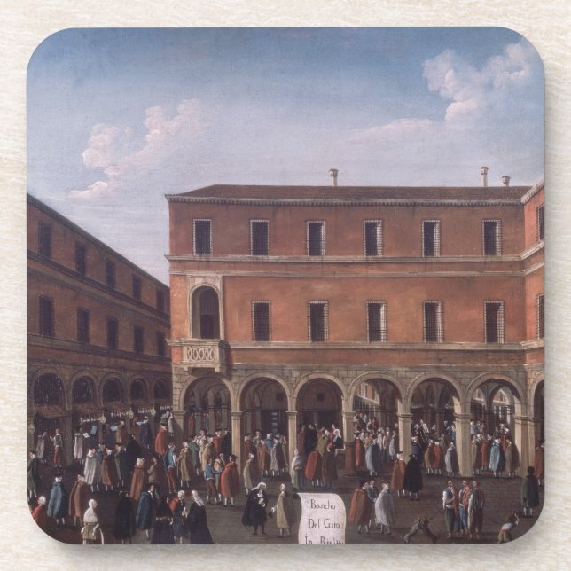 The Bancho del Giro in the Rialto, Venice Coaster (Front)