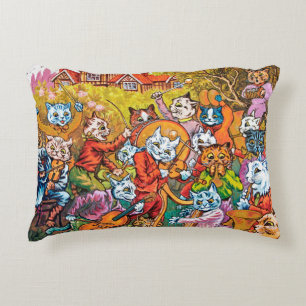 The Band Plays, Louis Wain Decorative Cushion