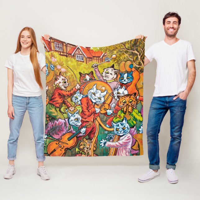 The Band Plays, Louis Wain Fleece Blanket (In Situ)