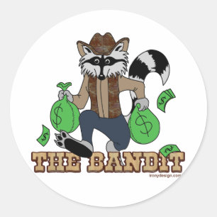 The Bandit Racoon Classic Round Sticker