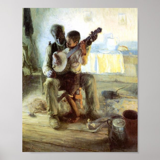 The Banjo Lesson By Henry Ossawa Tanner Poster (Front)