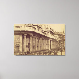 The Bank of England, London, c.1880 (sepia photo) Canvas Print