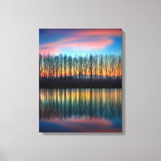 The Bank of the Po | Piedmont Italy Canvas Print (Front)