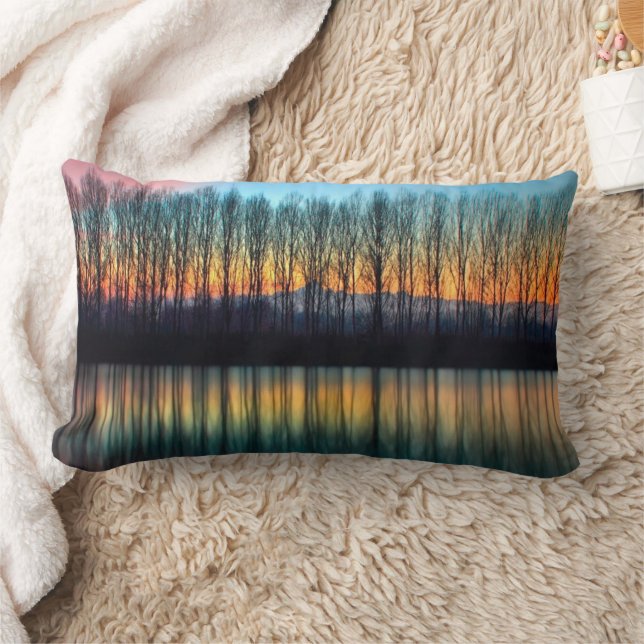 The Bank of the Po | Piedmont Italy Lumbar Cushion (Blanket)