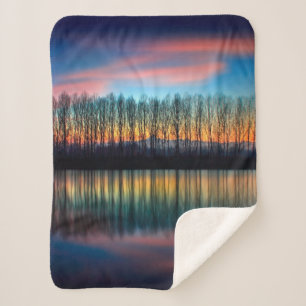 The Bank of the Po   Piedmont Italy Sherpa Blanket