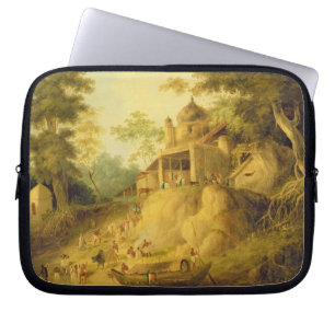 The Banks of the Ganges, c.1820-30 (oil on canvas) Laptop Sleeve