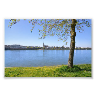 The banks of the Loire at Saumur Postcard Square S Photo Print