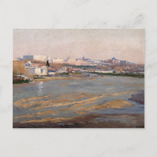 The Banks of the River Manzanares, 1912 (oil on ca Postcard