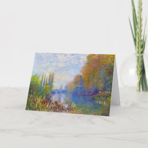 The Banks of The Seine in Autumn Claude Monet art Card