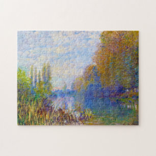 The Banks of The Seine in Autumn Claude Monet art Jigsaw Puzzle