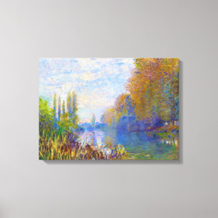 The Banks of The Seine in Autumn Claude Monet Canvas Print