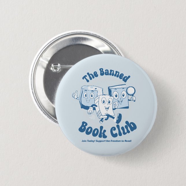 The Banned Book Club  6 Cm Round Badge (Front & Back)